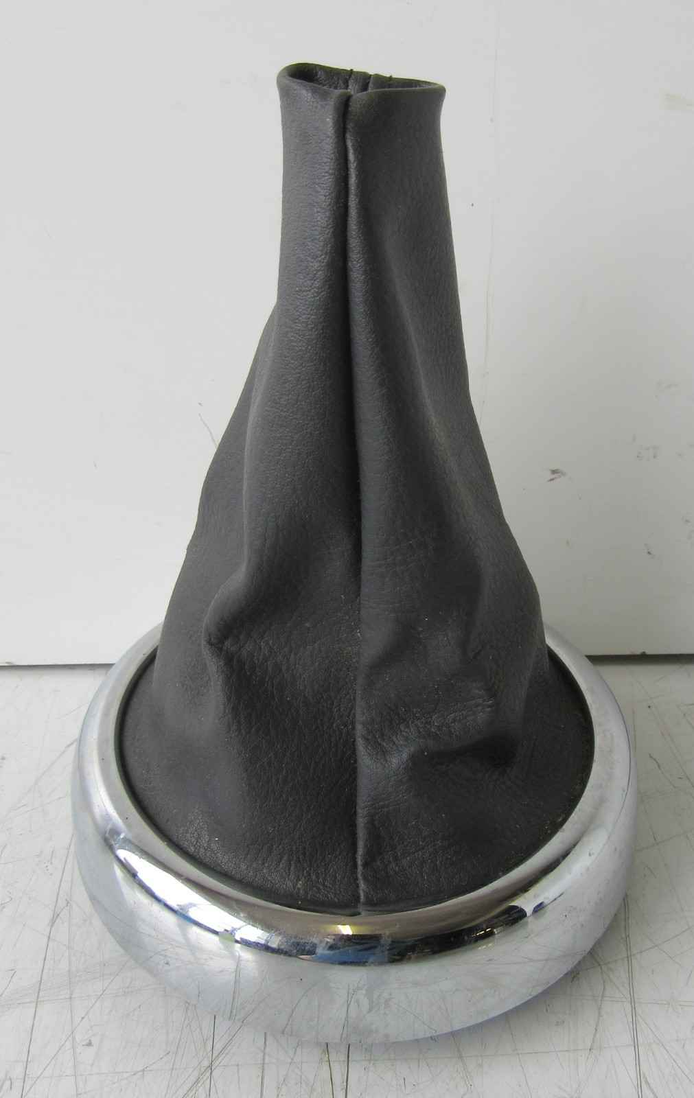 Genuine Used MINI Black Leather & Chrome Surround Gear Gaiter for R50 R52 R53 #1