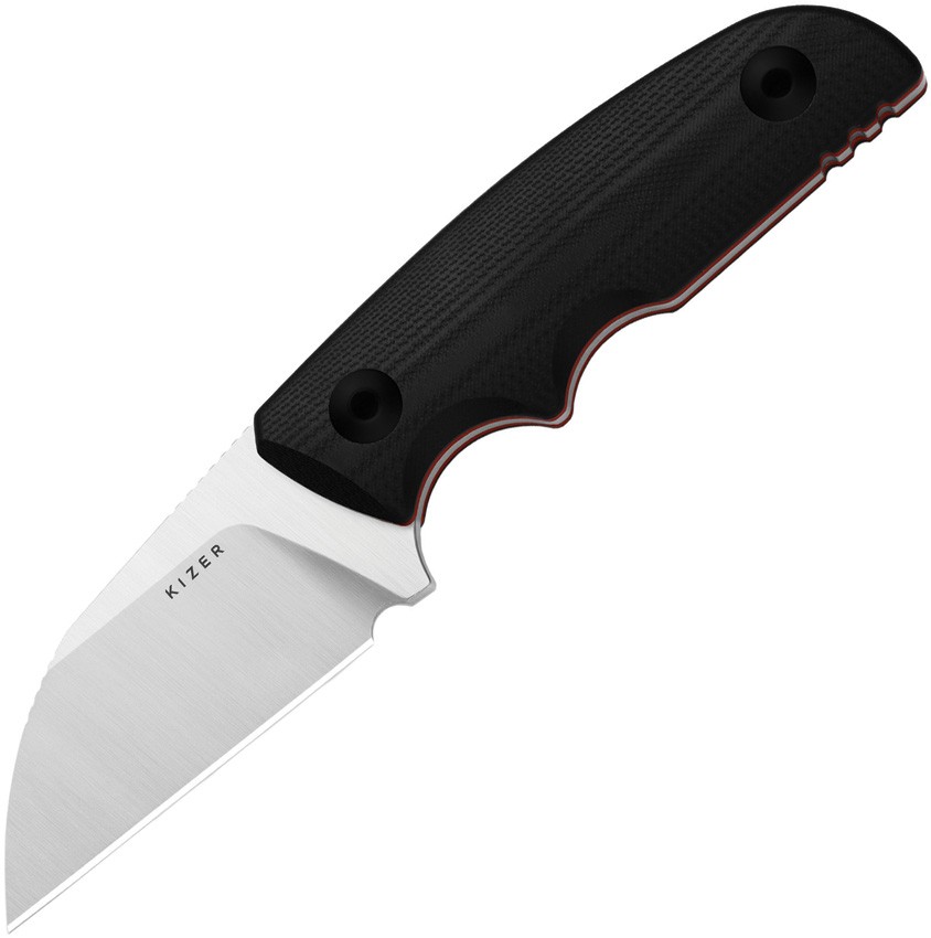 Kizer Cutlery Snick Black G10 AEB-L Fixed Blade Knife w/ Belt Sheath 1085A1