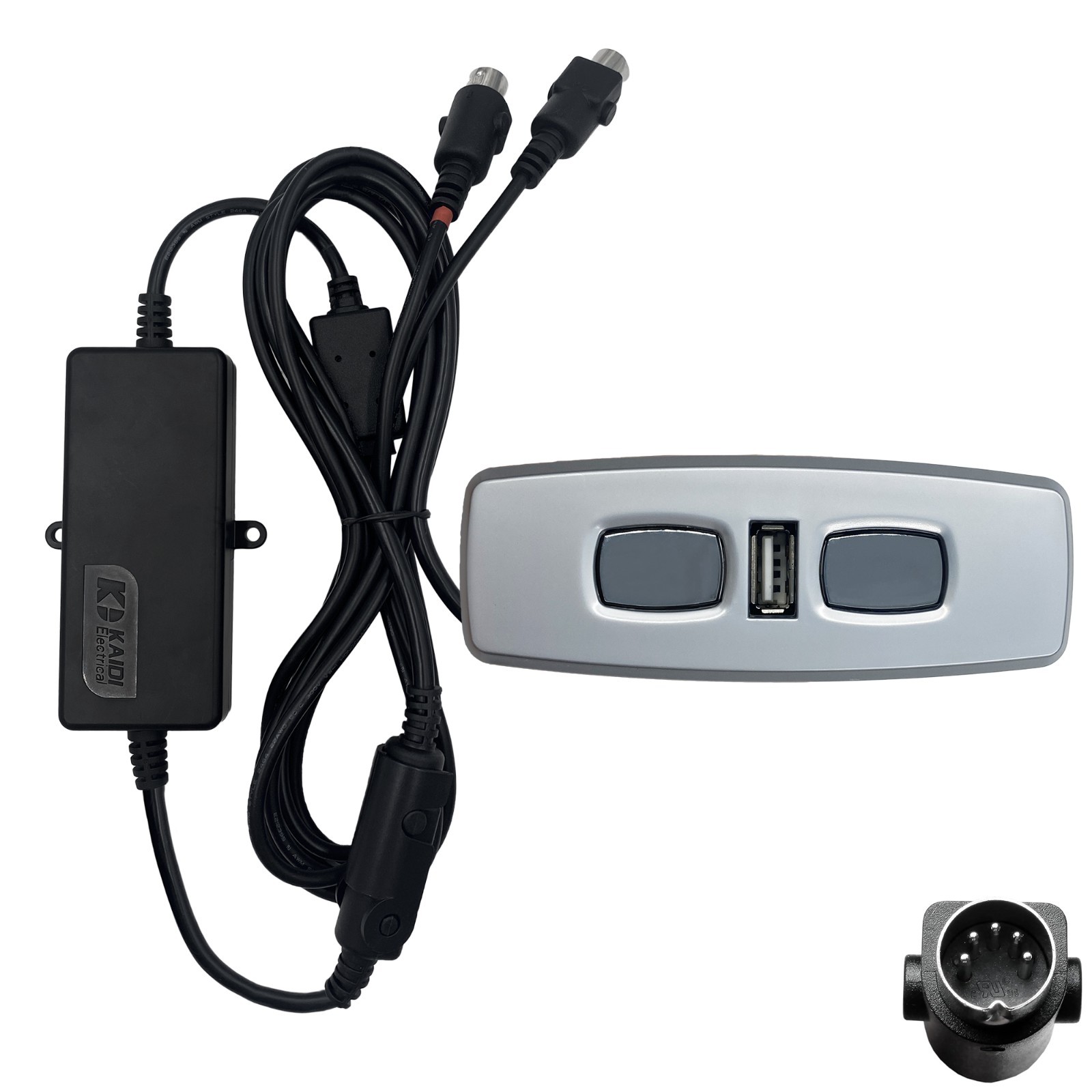 Kaidi KDH120F-006 Recliner Sofa Switch 4 Button 5 Pin Hand Control with USB Port