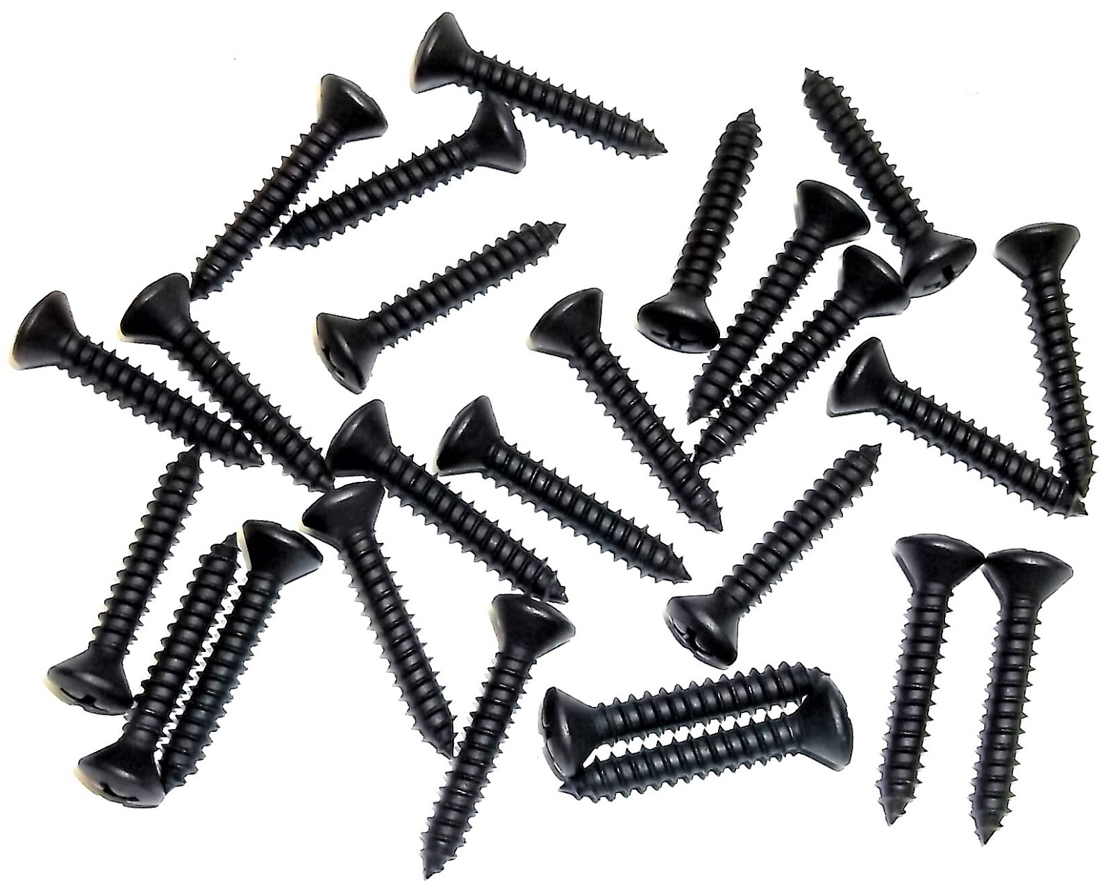 GM Truck Black Interior Trim Screws- #8 x 1" Long- #8 Oval Head- 25 screws- #286