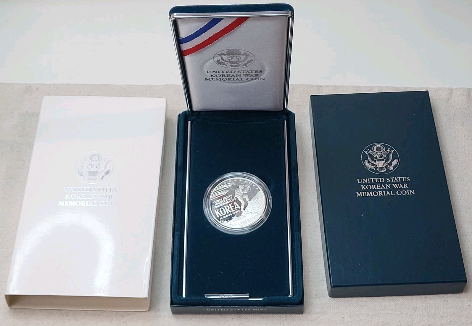 1991-P Korean War Memorial Proof Silver Dollar US Mint $1 Commemorative OGP COA