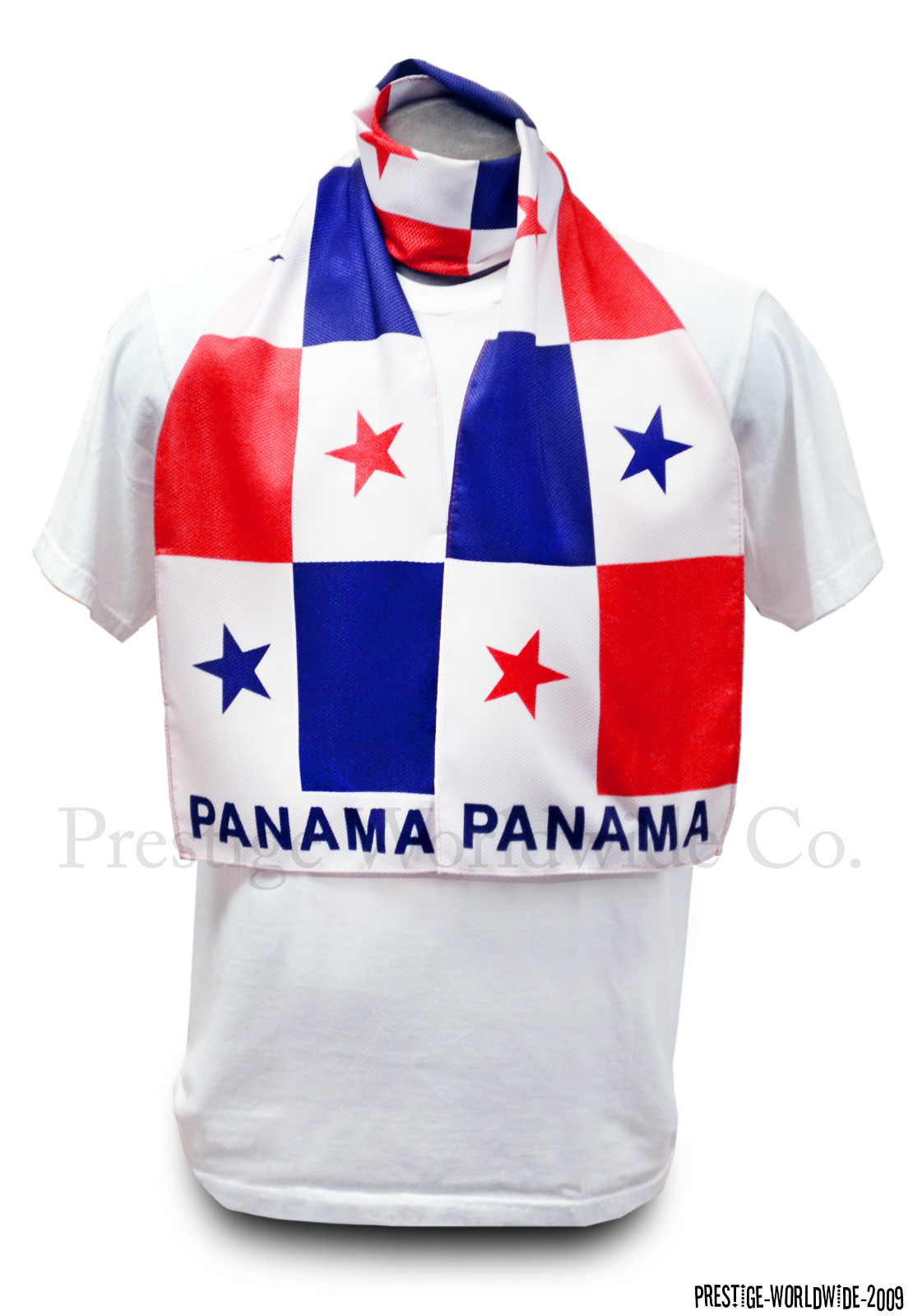 Panama Flag Print Scarf NEW One-Size-Fits-All Bandera Panamanian Wrap Shawl Sash