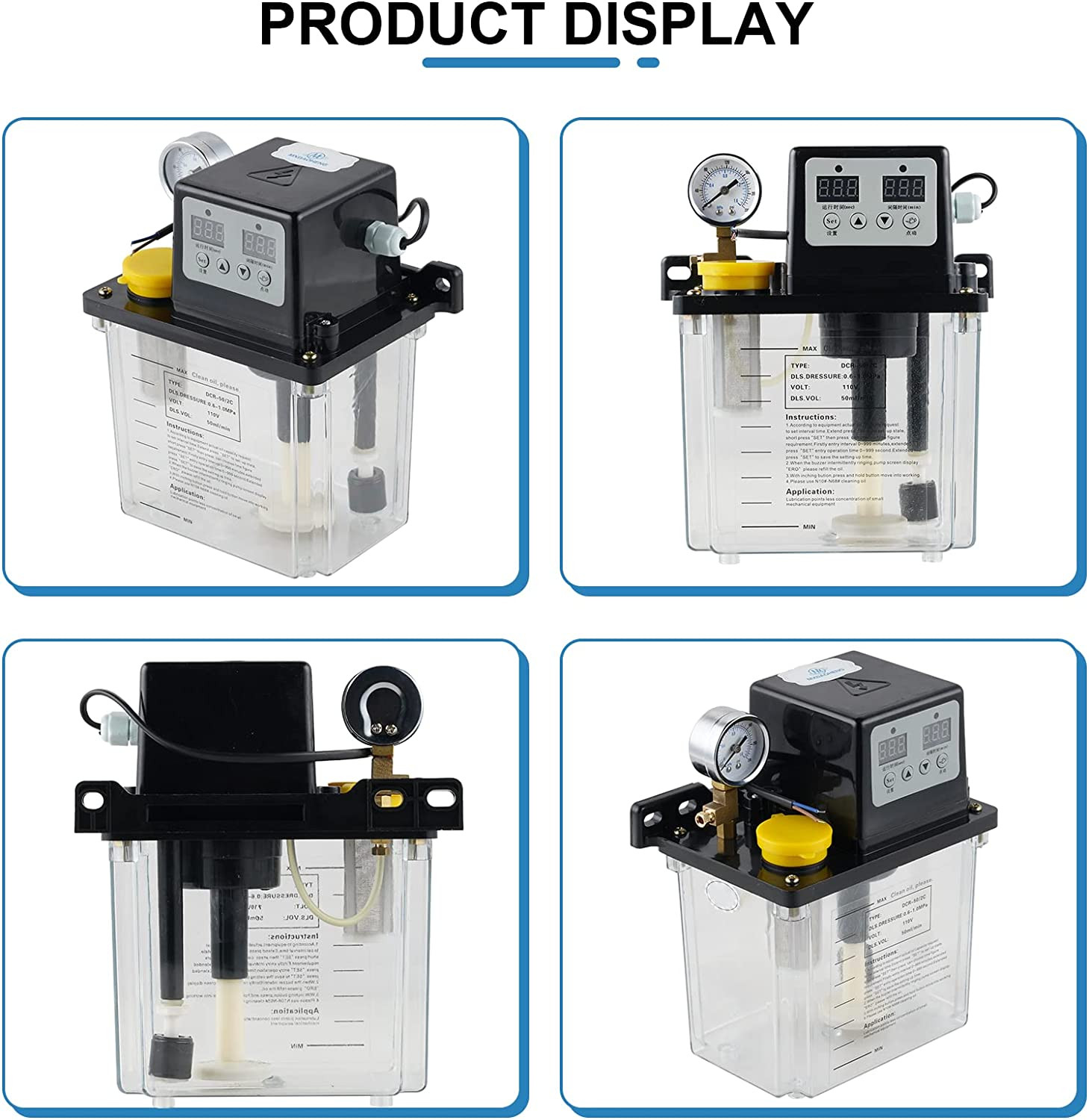 CNC Electromagnetic Lubricant Pump Automatic Lubricating Oil Pump 2L 110V