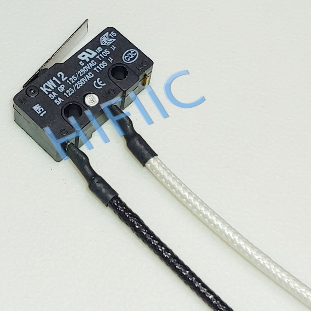 1PCS Qiaoh KW12 Micro Switch 2 Pins 5A 125/250VAC With Rod With Leads
