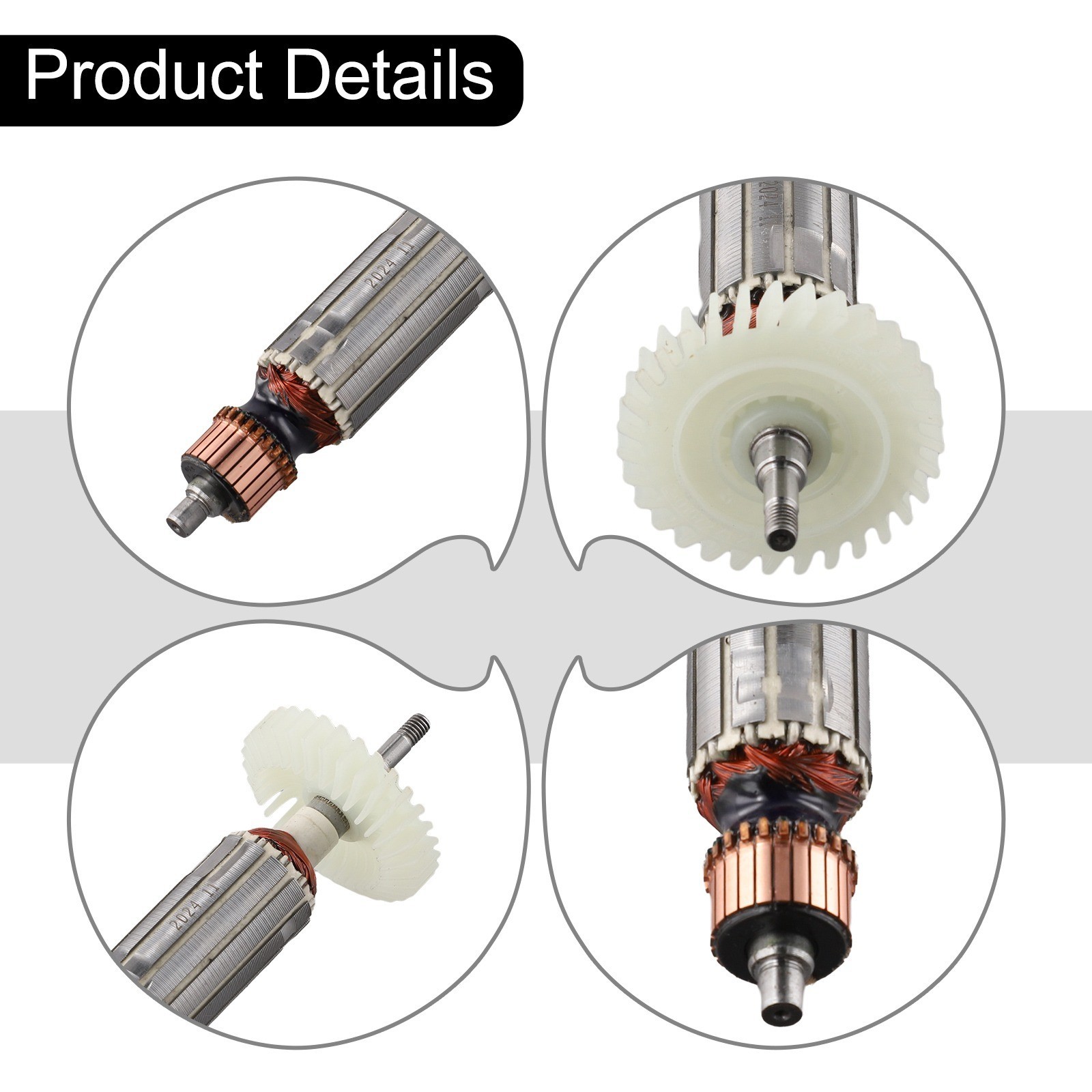 For Angle Grinder Armature Rotor Replacement for GA4030 GA4031 GA5030 Tools