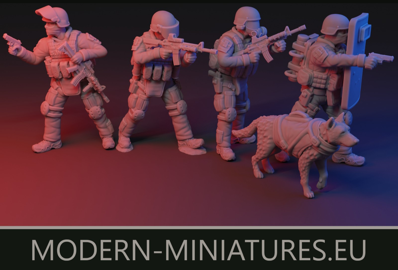 Ultra Modern-Miniatures.eu US SWAT Team Alfa Set Police Spectre Operations 28mm