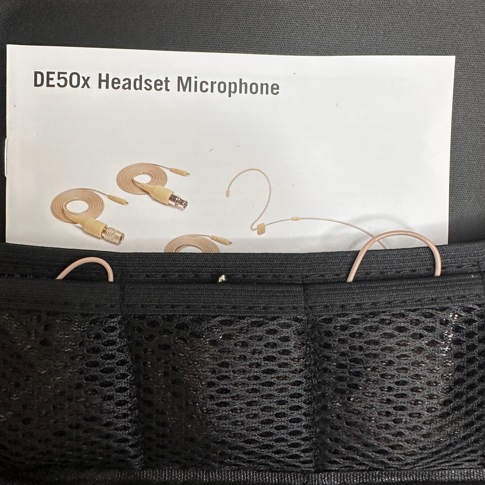 Samson DE50x Headset Microphone Beige Omnidirectional New Open Box w/ Case