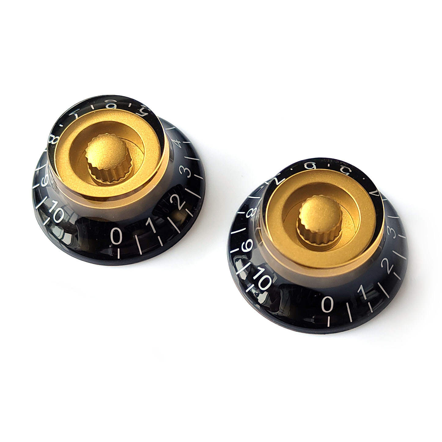 Top Hat Speed Control Knobs – Volume Tone Guitar for Gibson Les Paul Black Gold