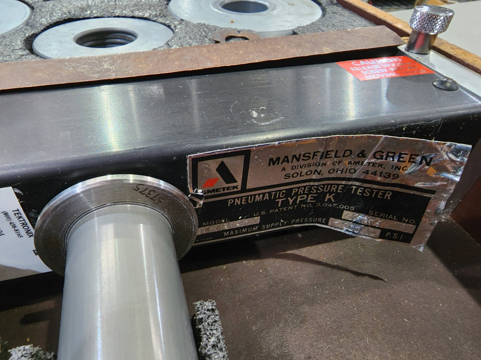 Mansfield & Green Type K Pneumatic Pressure Tester