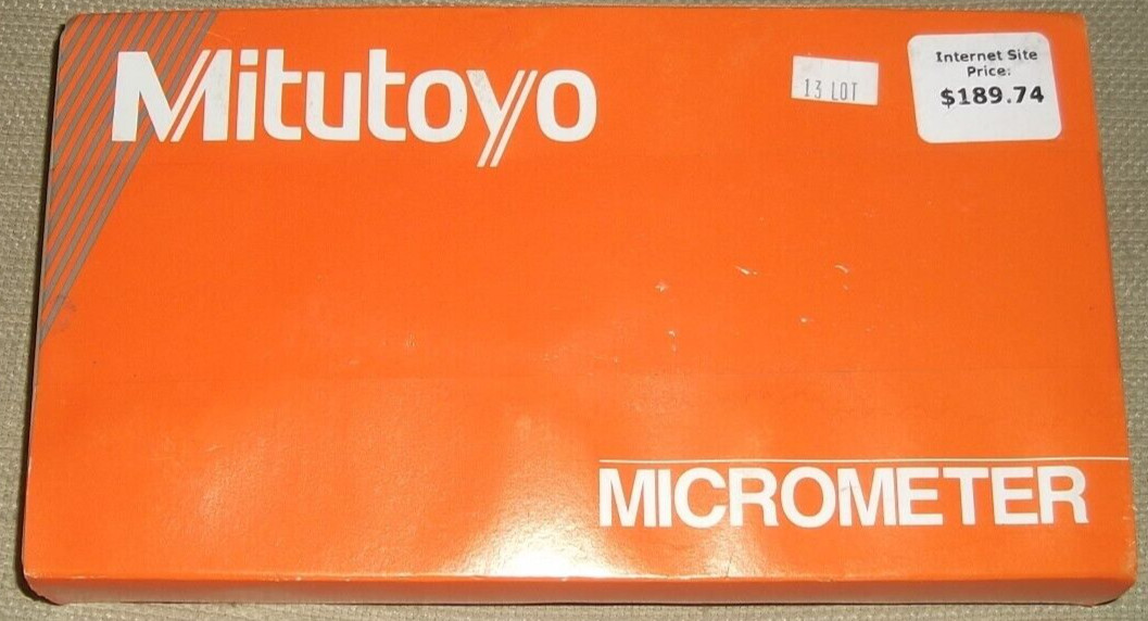 MITUTOYO 122-102 BLADE MICROMETER HARDENED STEEL 25mm TO 50mm NEW SEALED