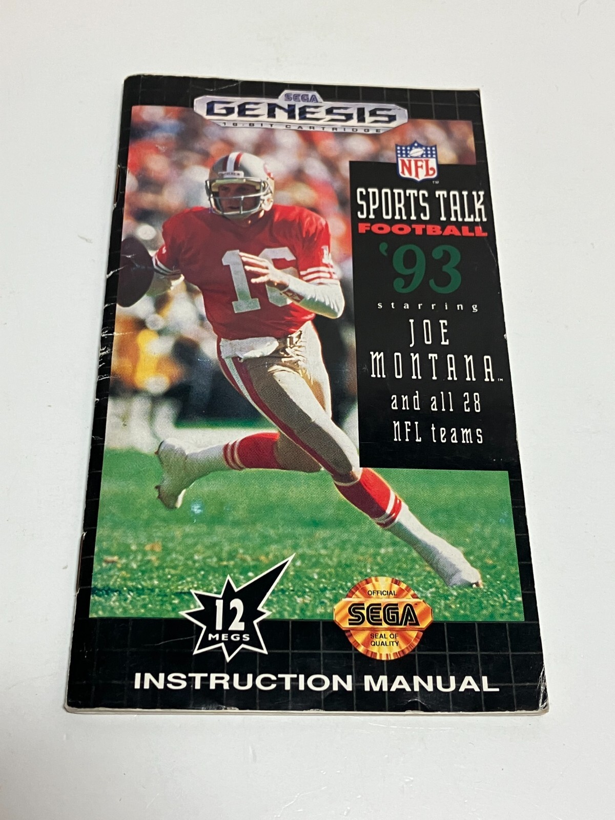 Sports Talk Football 93 Instruction Manual ONLY! (Sega Genesis) Original Booklet