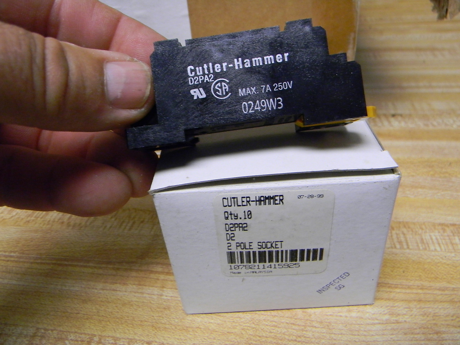 10 New Cutler-Hammer CH D2PA2  PYF Socket Relay Plug in Base 8 PIN 7A 250V 2Pole