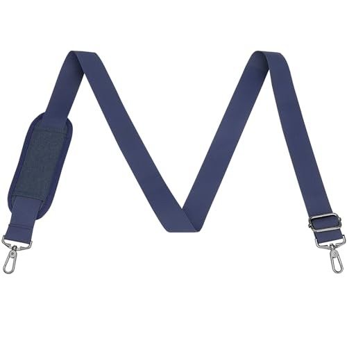 RAINYEAR 59 Inch Shoulder Strap for Bag, Adjustable Soft Padded Navy Blue