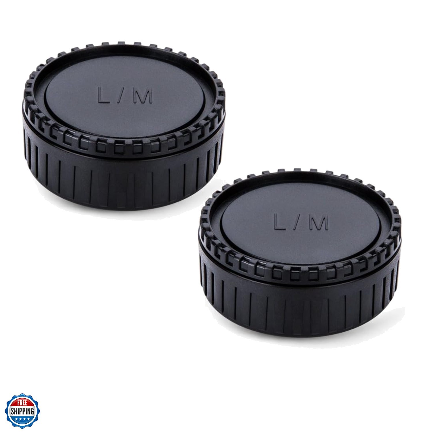 2-Pack Body Cap and Rear Lens Cap Cover Kit for Leica M Mount Cameras and Lei...