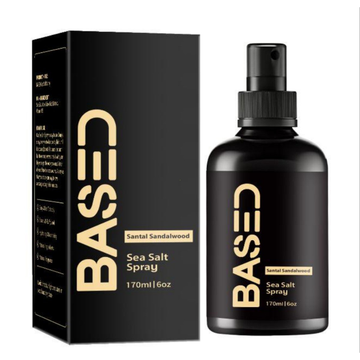 BASED Natural Finish Sea Salt Spray – Lightweight, Texturizing & Volumizing, 6oz