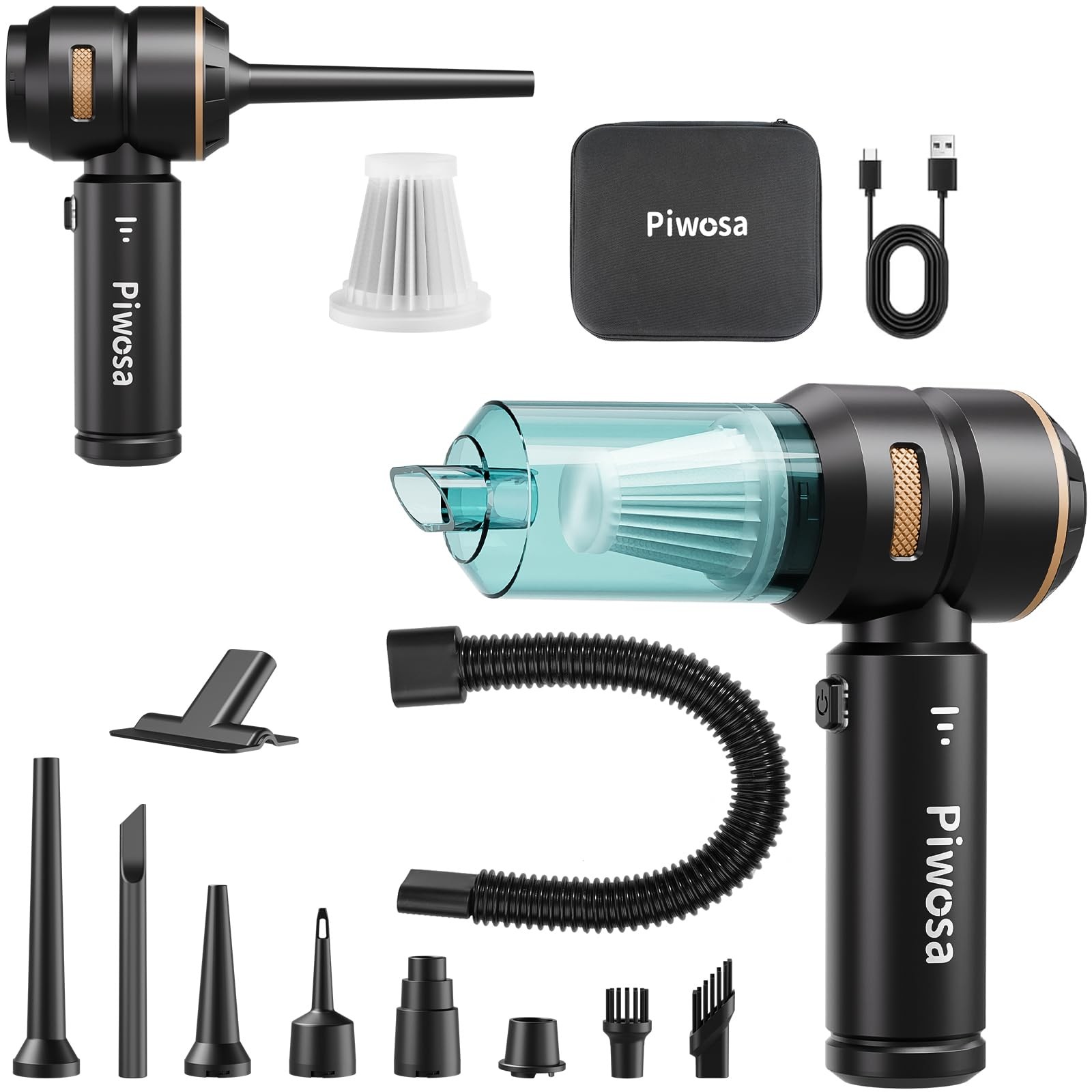 Handheld Vacuum Cordless, Car Cleaner with Brushless Motor, Black
