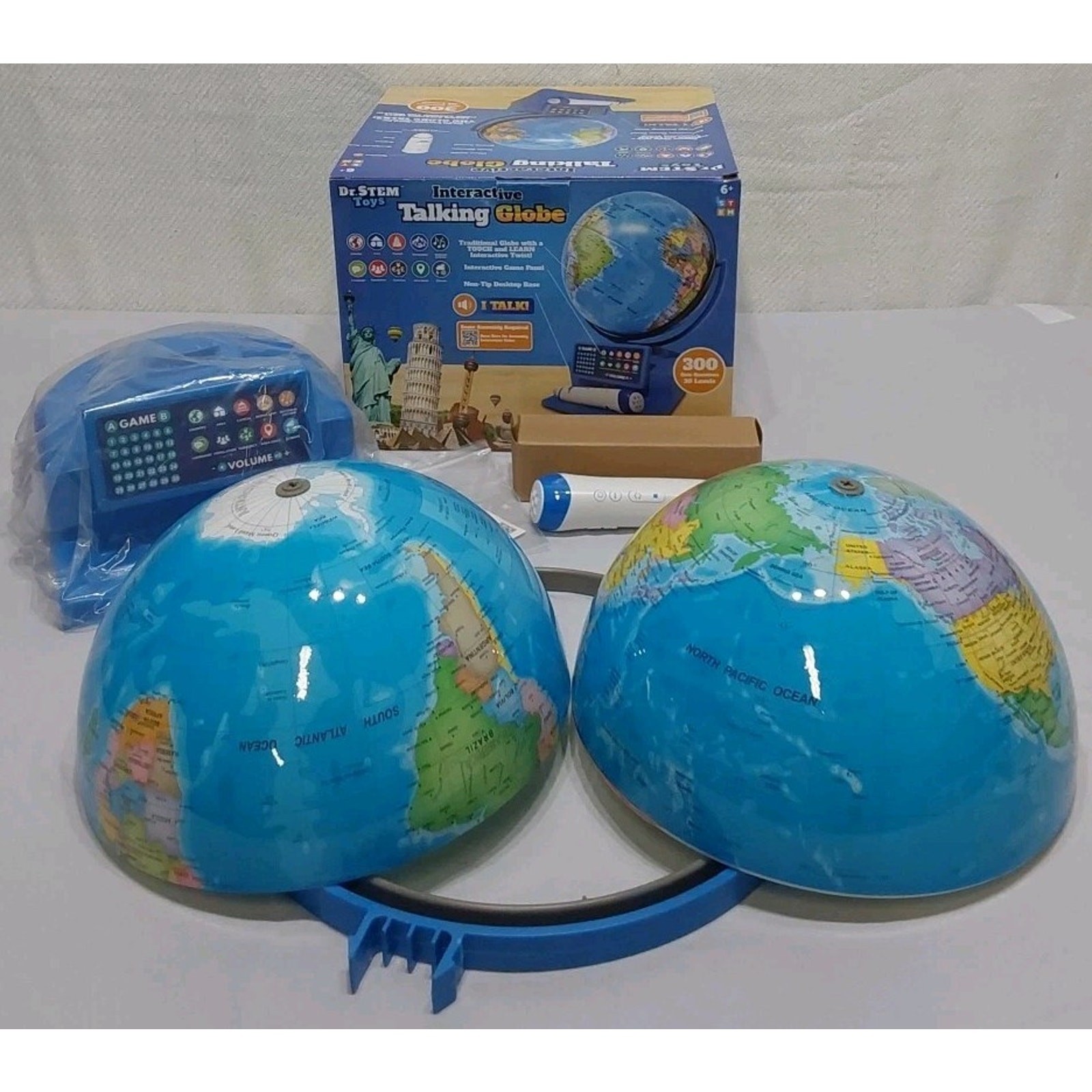 Dr. STEM Toys Interactive Talking Globe with Smart Pen, Game Panel, 300+ Geog...