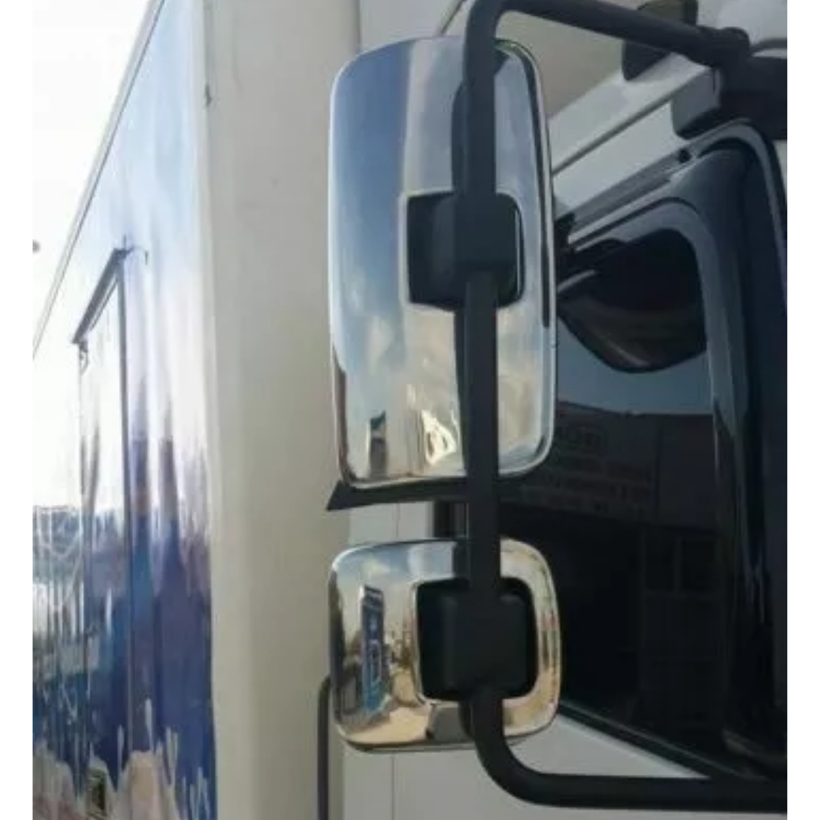 To Fit Mercedes Atego MIRROR COVER Chrome Polished S.Steel 4Pcs.