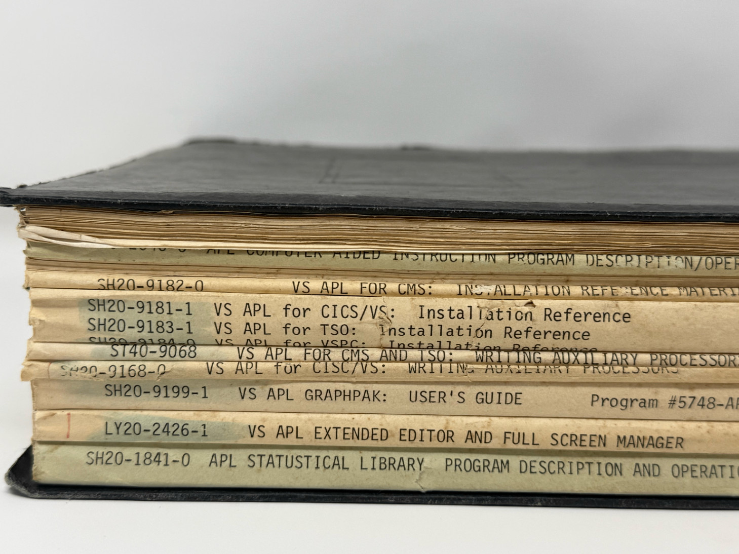 IBM APL Programming Manual Vintage Computer Reference 1982 Binder
