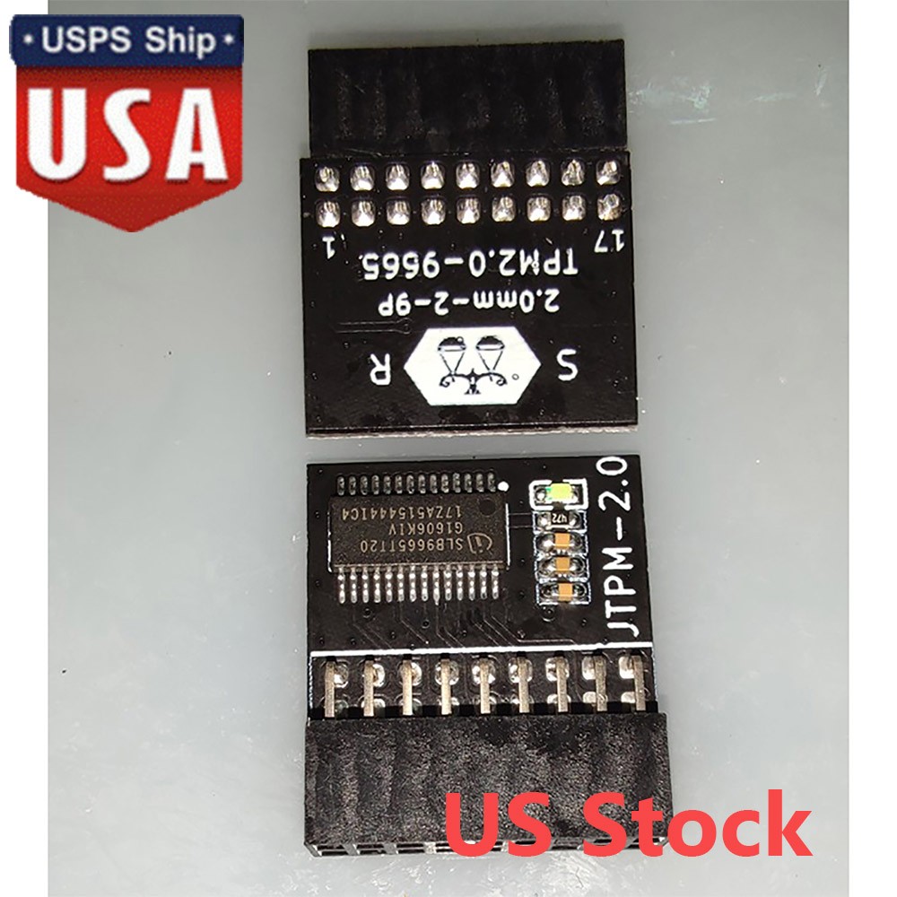 TPM2.0 Module ASRock TPM 18-1 Pin Security Module Board Win11 for Infineon Updat