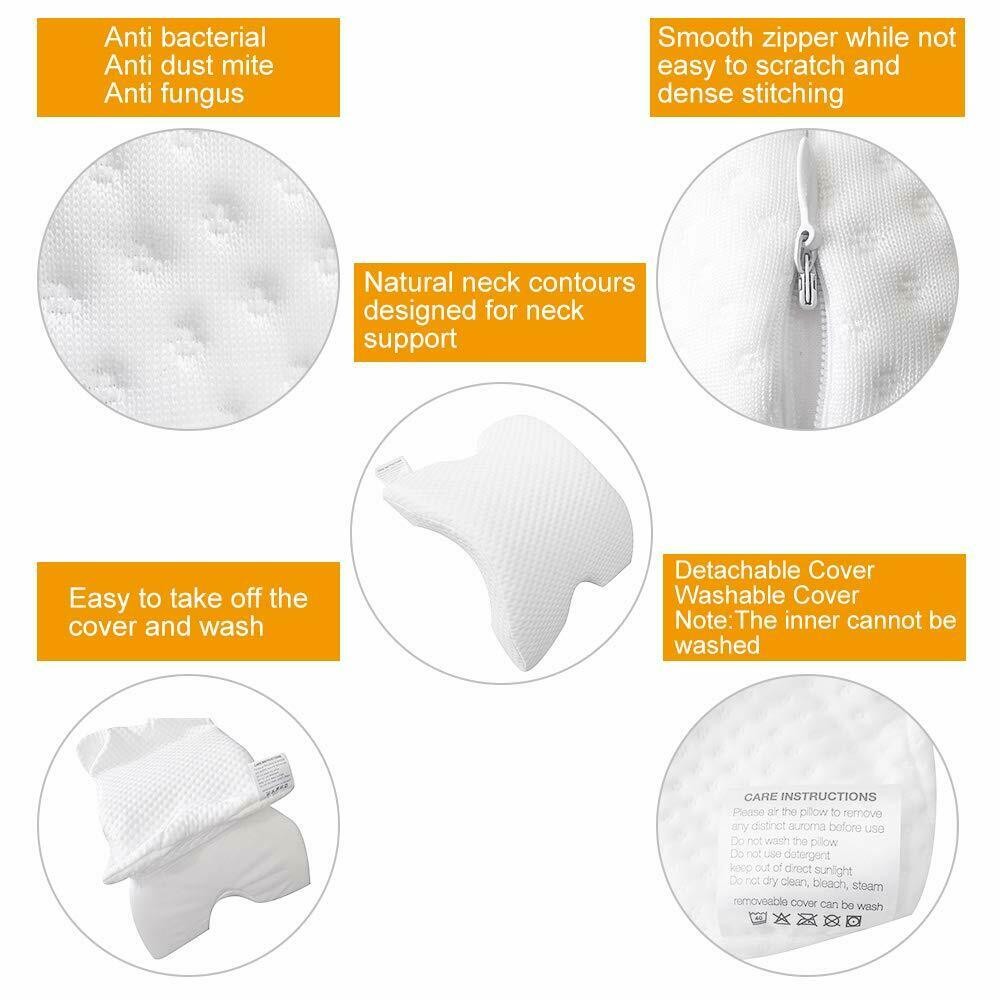 Slow Rebound Pressure Pillow White Home Kitchen Durable Multipurpose