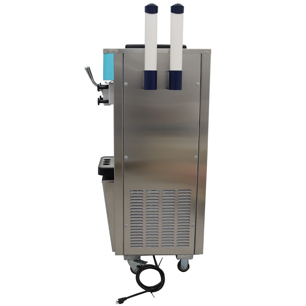 3 Flavor Soft Ice Cream Maker 110V Movable Large Capacity Hardness Adjustable