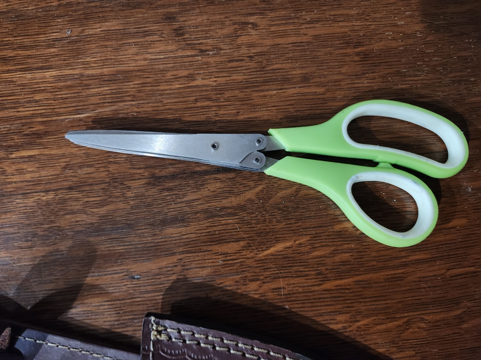 Herb scissors and leather sheath