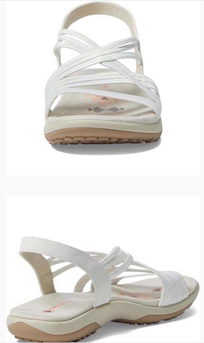 Skechers Women's Reggae Slim-Simply Stretch Sport Sandal White Size 11
