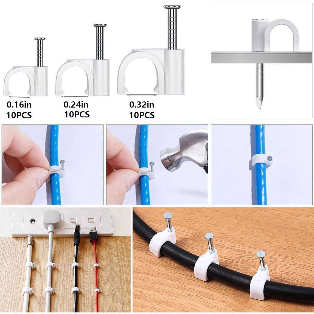 Cable Management Kit 327 PCS with Cable Sleeves, Clips, Holders, Organizer Strap