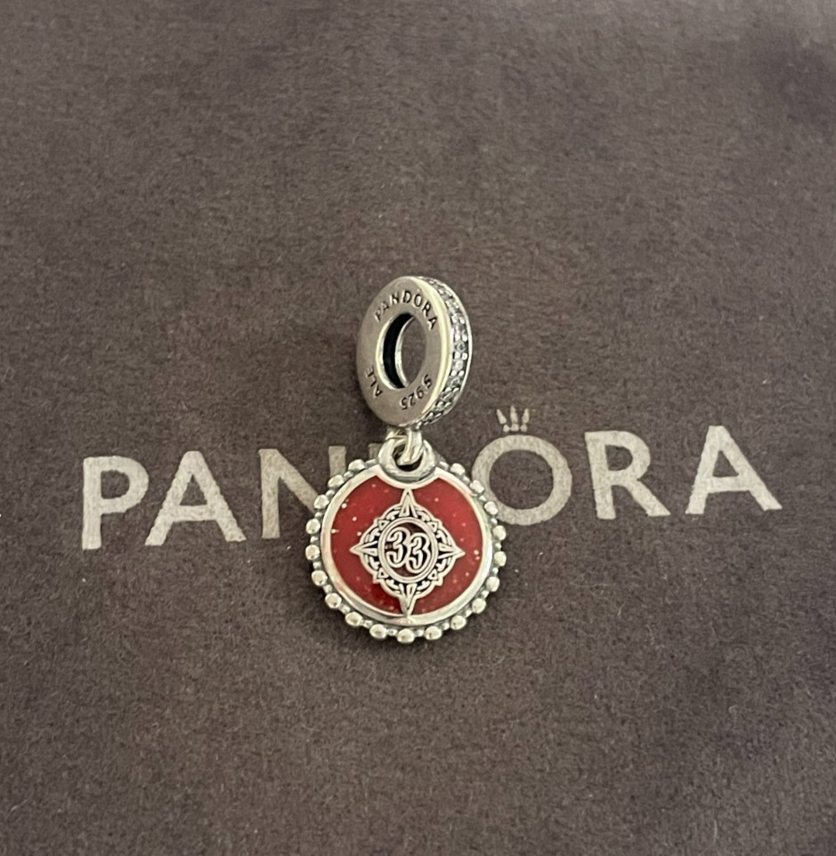 Pandora Winter Release World Club 33 Charm Pendant  S925 Sterling Silver