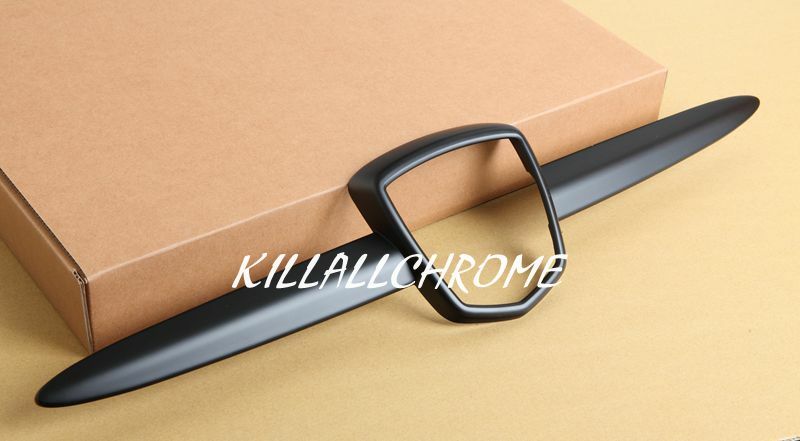 For Abarth New Matt Black Whisker Grill Badge Trim Cover 500 595 695 UK SELLER