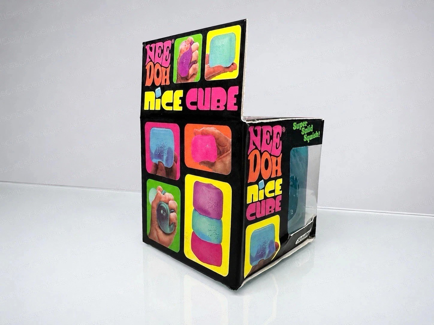 Nee Doh Nice Cube - Super Solid Squish! (Blue) - Brand New-Free Shipping USA