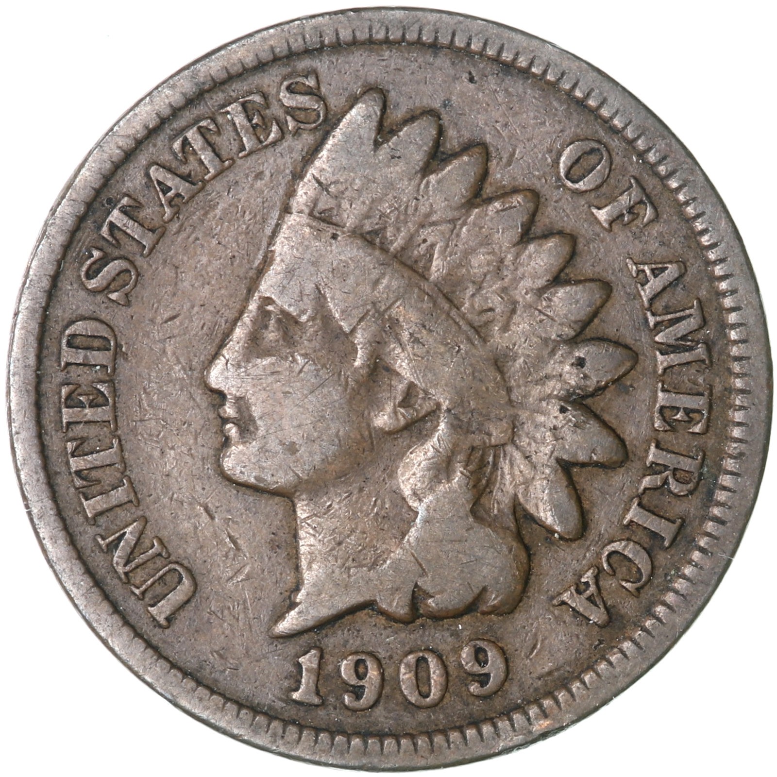 1909 (P) Indian Head Cent Good Penny GD
