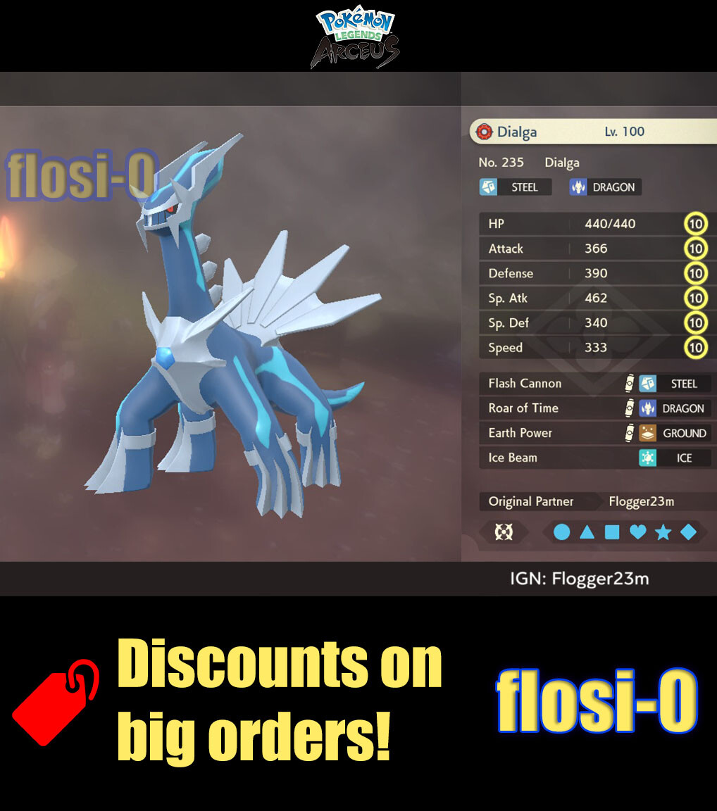 6IV Dialga Max Effort Level Pokemon Legends Arceus