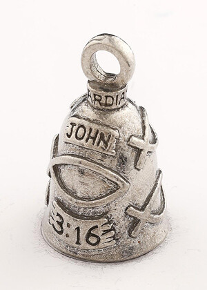 John 3:16 GUARDIAN BELL w/ 2 Legend Cards Good Luck & Motorcycle
