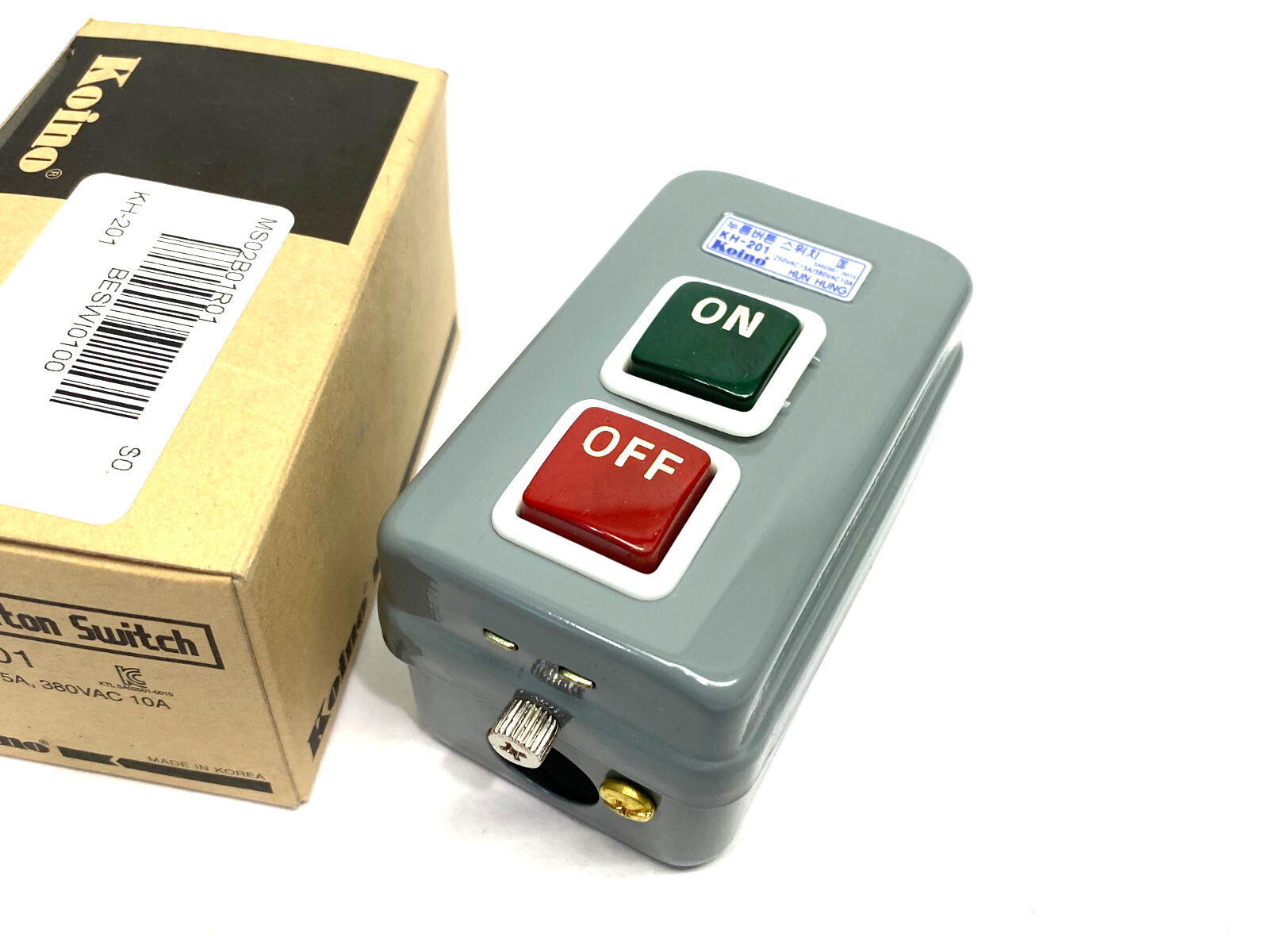 Koino KH-201 Pushbutton Switch Assembly On/Off 250VAC 15A, 380VAC 10A