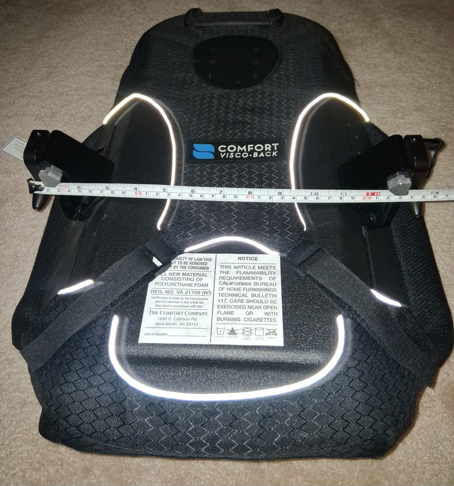 Comfort Company VISCO BACK Wheelchair Backrest