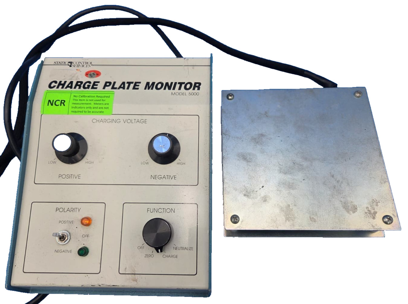 STATIC CONTROL EQUIPMENT LTD — CHARGE PLATE MONITOR MODEL 5000