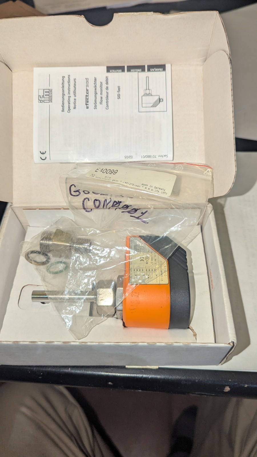 IFM Flow Monitor SI 1010 SID10ABFPKG/US NIB