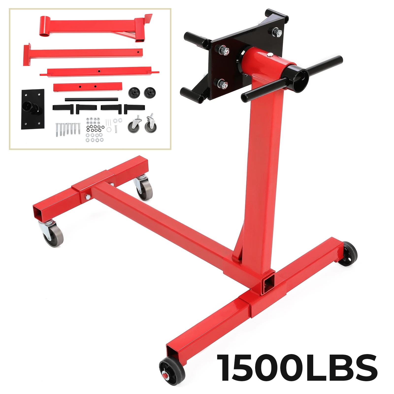 1500LBS Steel Engine Stand with 360 Degree Rotating Head Adjustable Mounting