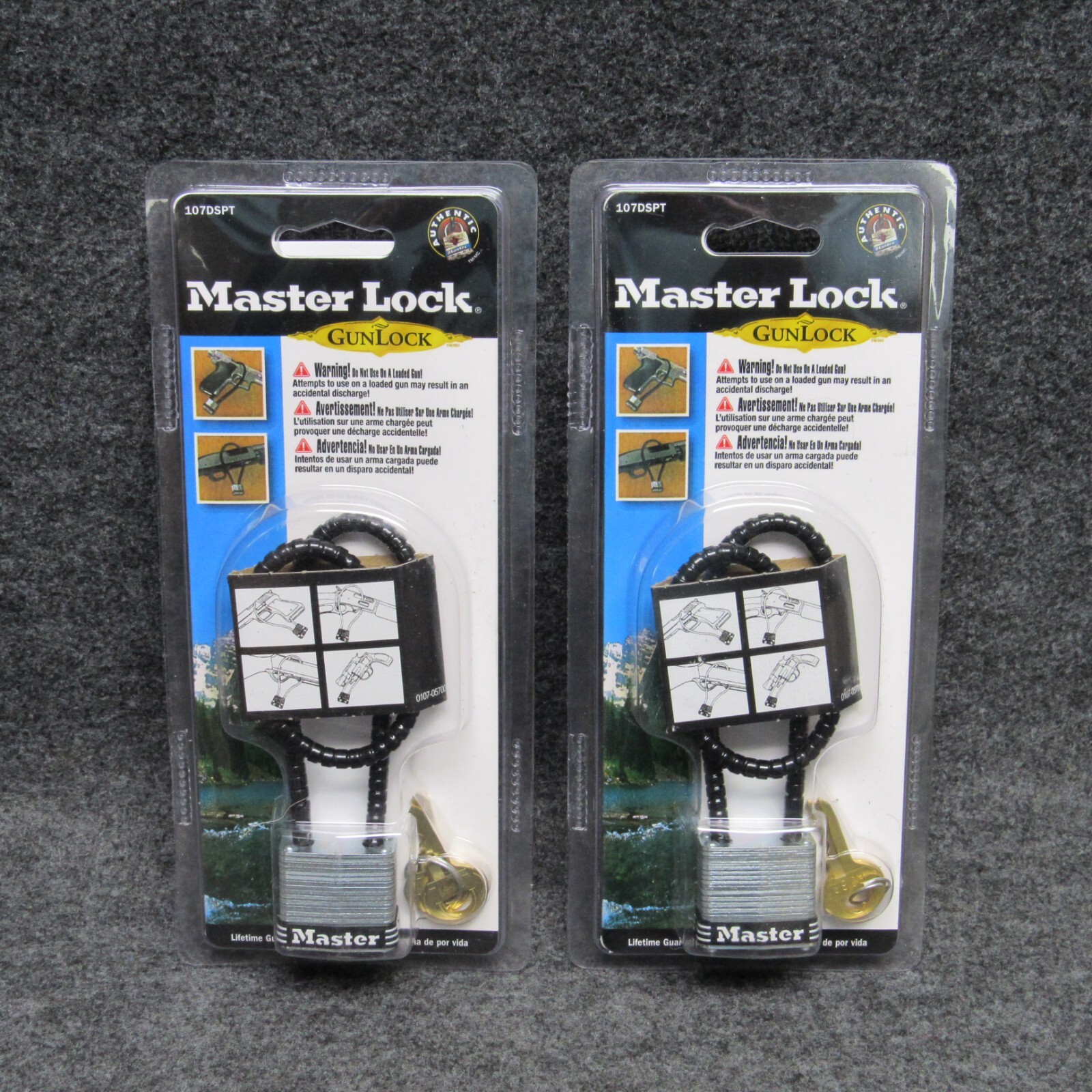 2 Master Lock 107DSPT Gun Locks New In Package 2002 USA