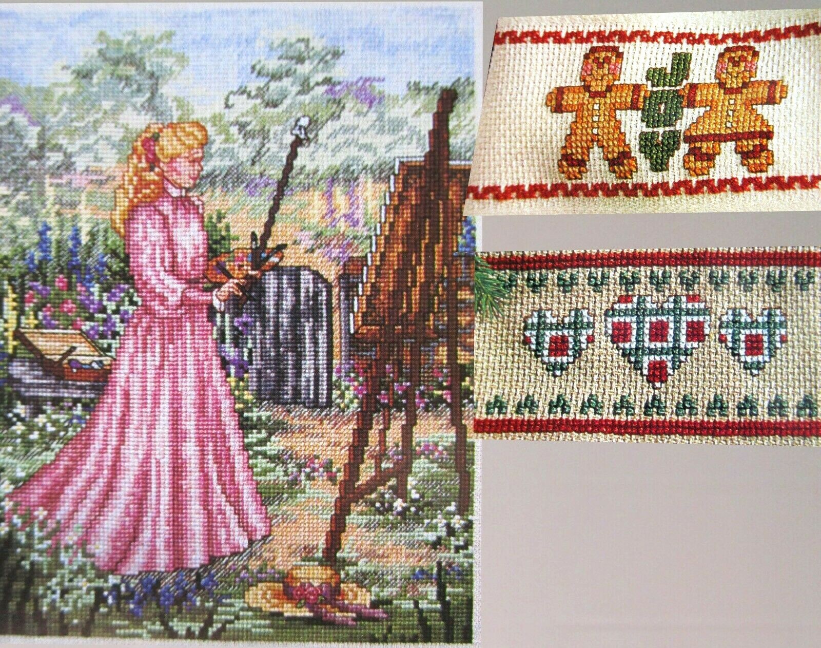 Young Artist At Work Sugarplum Joy Hearts CROSS STITCH PATTERNS