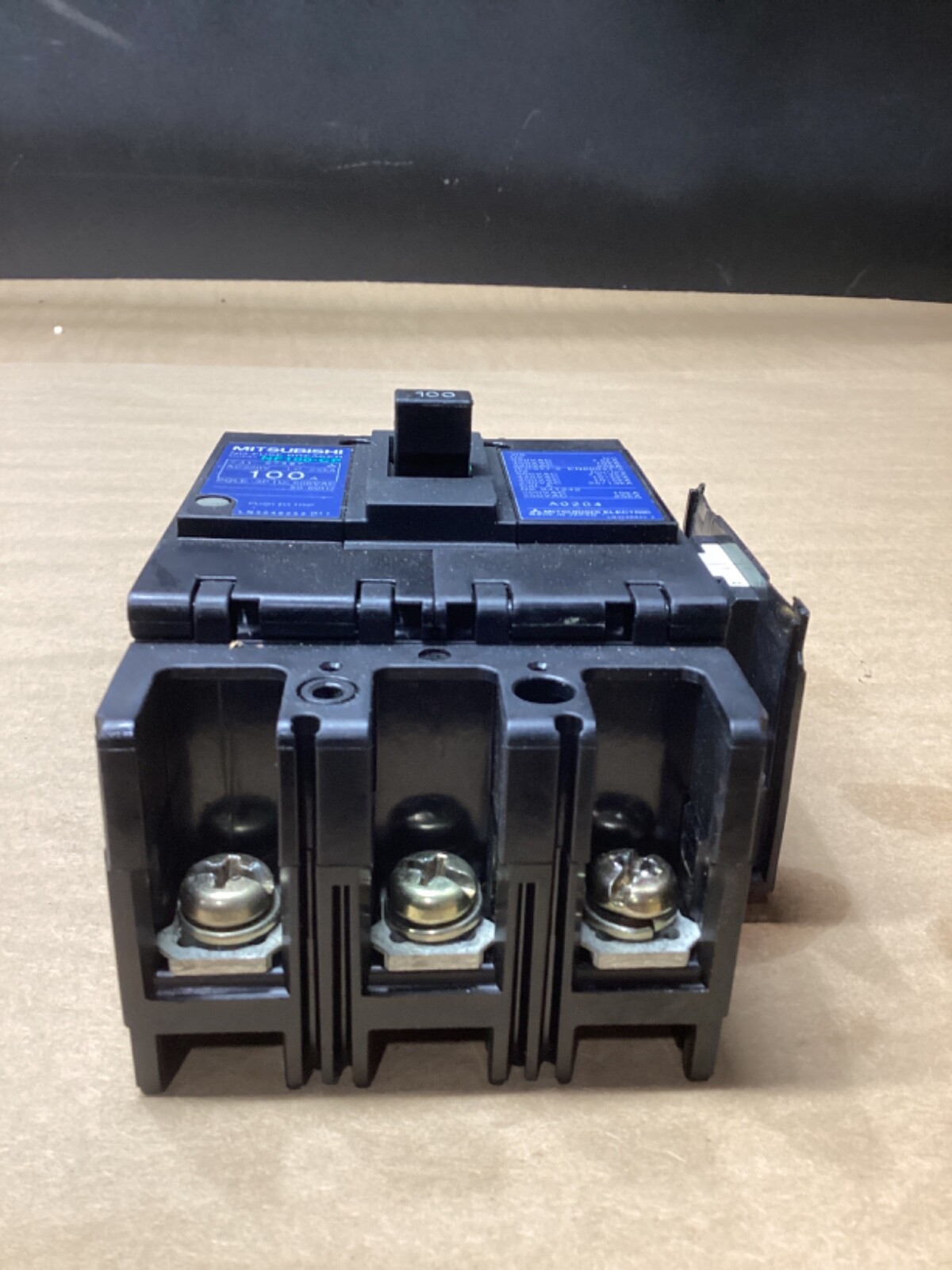 MITSUBISHI NF100-CP NO-FUSE BREAKER 100A 50-60HZ 3 POLE 600V #115G76PR7