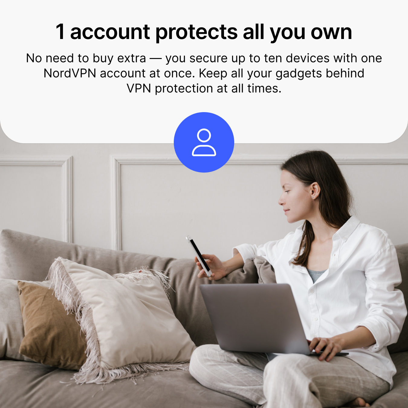 NordVPN Standard - 6-Month VPN & Cybersecurity Software for 10 Devices