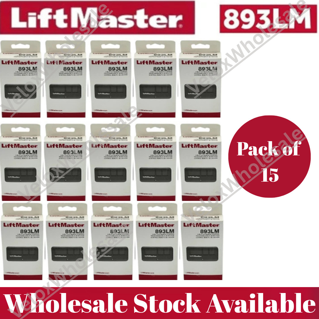 LiftMaster 893LM Security+ 3 Button Garage Door Opener Remote Pack of 15
