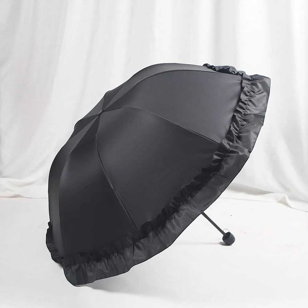 Vintage UV Sun Parasol for Women  Elegant Foldable Lace Umbrella for Travel & Co