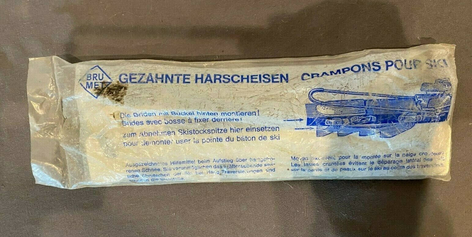 RARE Vintage 1980s Bru Met Germany Ski Crampons NEW Satisfaction Guaranteed