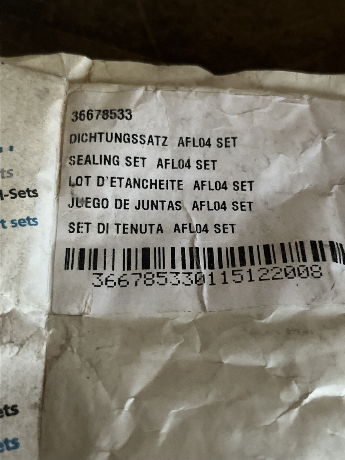 NOS Demag OEM Sealing Set 36678533