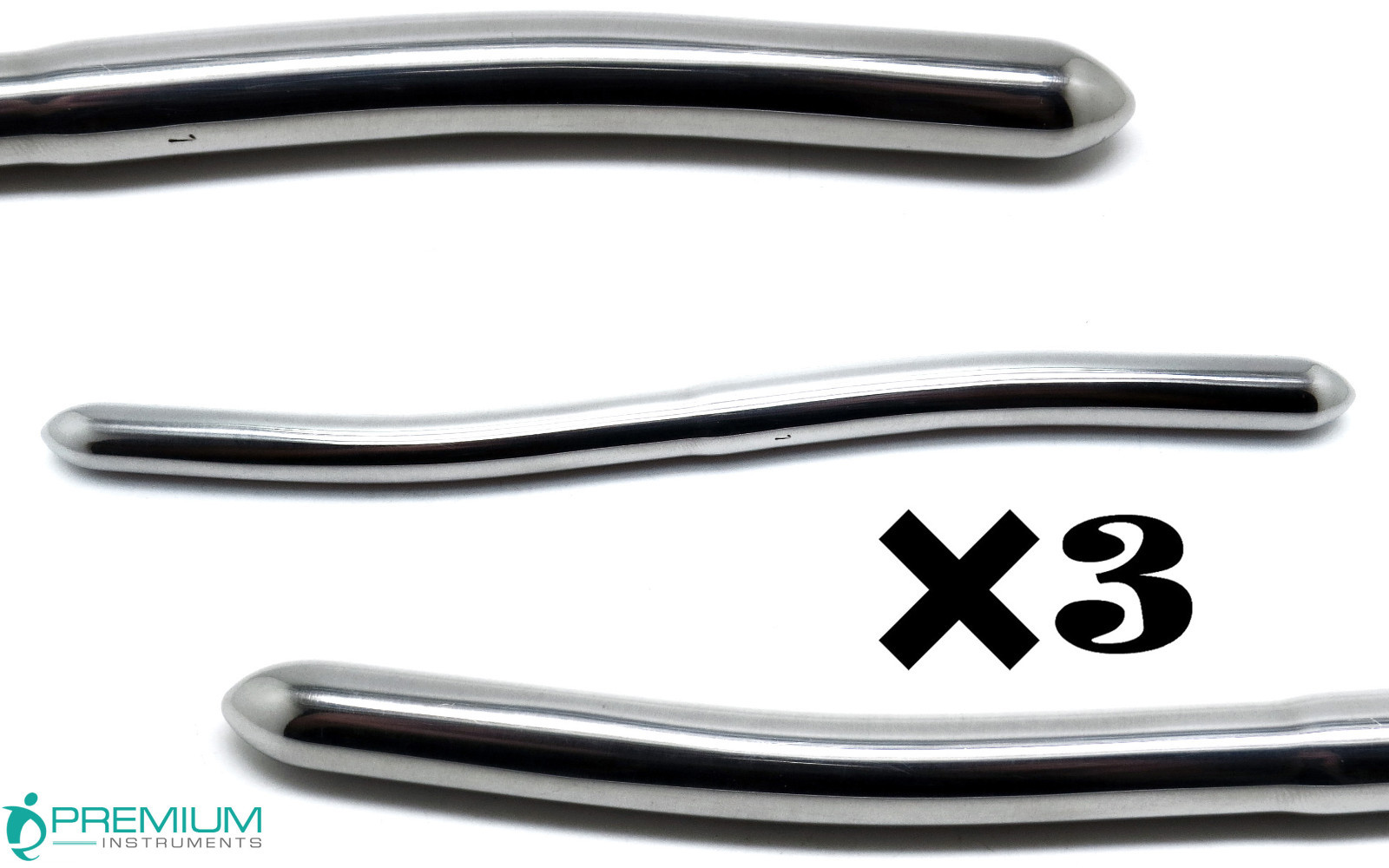 3× Hegar Uterine Dilators Gynecology 11mm/12mm Surgical Sounds Instruments