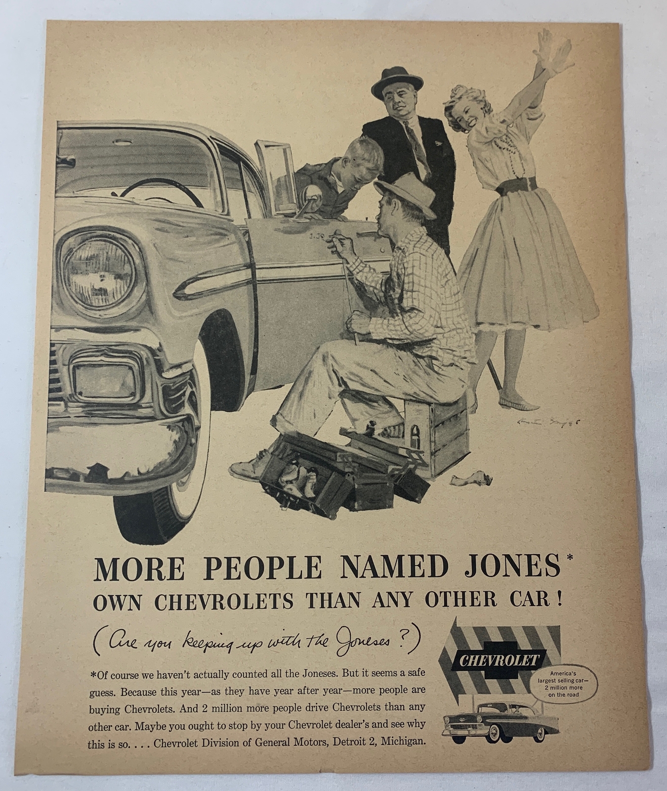 1956 CHEVROLET ad page ~ More People Named Jones